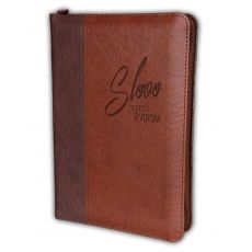 Biblia - Slovo na cestu životom, stredná, dvojfarebná hnedá, so zipsom s indexami